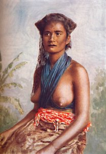 Kobieta z Fidżi w stroju ludowym, 1902