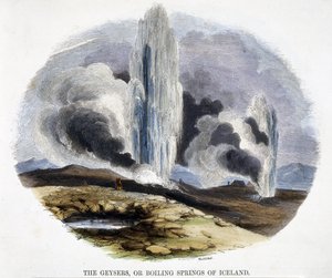 Gejzery, czyli wrzące źródła Islandii, z filmu Zjawiska natury, 1849