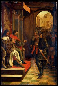 Święty Sebastien przed cesarzami Dioklecjanem i Maksymianem, koniec XV w.