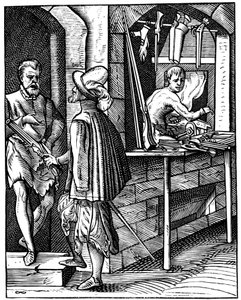 Arkebuzier, XVI w. 1849 r. autorstwa Jost Amman