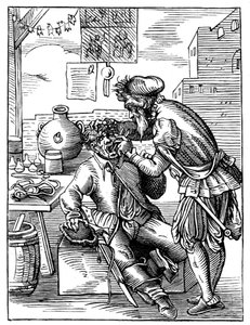Dentysta, XVI wiek 1849. autorstwa Jost Amman