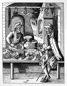 Producent ostróg, c1559-1591 autorstwa Jost Amman