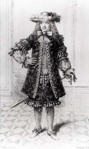 Moliere (1622-73) rytowane przez B. Damman autorstwa Jouaust Jouaust