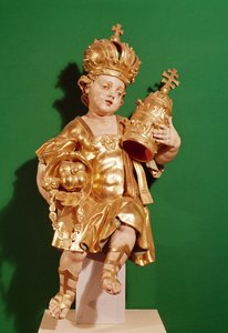Europa, z grupy reprezentującej Cztery Kontynenty Świata (drewno polichromowane) autorstwa Jozef Holzinger