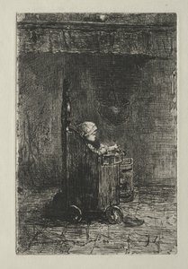 Dziecko na krześle. autorstwa Jozef Israëls