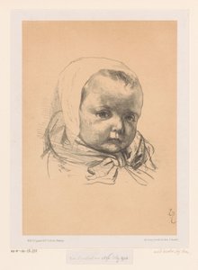 Portret dziecka w kapeluszu autorstwa Jozef Israëls