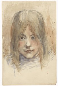Portret dziewczyny autorstwa Jozef Israëls