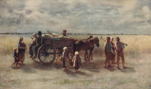 Zbiór ziemniaków, 1844, c1915 autorstwa Jozef Israëls