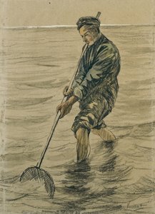 Rybak muszli, 1863-90 autorstwa Jozef Israëls