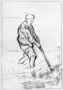Walka o życie, c1880-1882 autorstwa Jozef Israëls