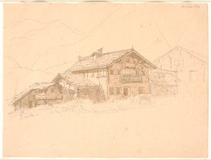 Dom wiejski w Tyrolu. św. Marie autorstwa Jørgen V. Sonne