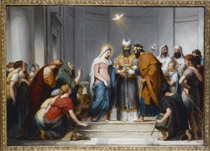 Zaślubiny Dziewicy. Studium do kompozycji kościoła Notre-Dame-de-Lorette, ok. 1833 (olej na płótnie)