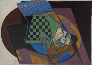 Szachownica i karty do gry autorstwa Juan Gris