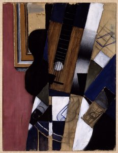 Gitara i fajka autorstwa Juan Gris