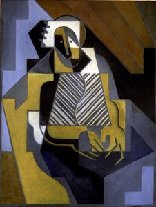 Siedząca kobieta, ok. 1915-20 (olej na płótnie) autorstwa Juan Gris