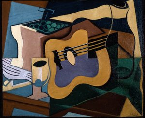 Martwa natura z gitarą, październik-listopad 1920 (olej na płótnie) autorstwa Juan Gris