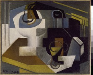 Martwa natura z miską na owoce - obraz Juan Gris (1887-1927) autorstwa Juan Gris