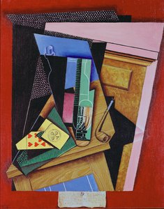 Martwa natura z wierszem autorstwa Juan Gris