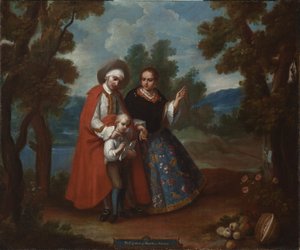 VII. Z Hiszpana i Morsicy, Albino (VII. De español y morisca, albino), ok. 1760 autorstwa Juan Patricio Morlete Ruiz