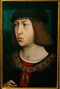 Philipp der Schoene, król Kastylii, syn cesarza Maksymiliana, ojciec cesarza Karola V ... (olej na drewnie dębowym) autorstwa Juan de (attr. to) Flandes