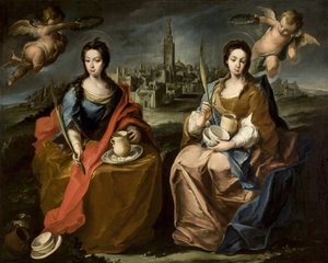 Justa i Rufina - Rokoko: Święci Justa i Rufina autorstwa Espinala, Juana de (1714-1783) autorstwa Juan de Espinal