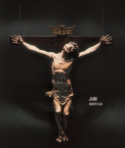 Ukrzyżowanie. Rzeźba Juana de Juni (1507-1577). Rzeźba na drewnie. autorstwa Juan de Juni