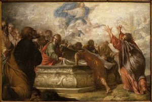 Wniebowzięcie Najświętszej Maryi Panny. Obraz Juana de Valdes Leal (1622-1690), olej na płótnie, ok. 1680. Muzeum Sztuk Pięknych w Sewilli, Hiszpania.