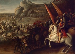 „Scena bitwy” Obraz Juana de la Corte (1597-1660) 1643 Wymiary 66,5x88 cm Pustelnia Państwowa, Sankt Petersburg