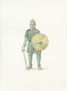 Saksoński fyrdman, ok. 1066 2015 r. autorstwa Judith Dobie
