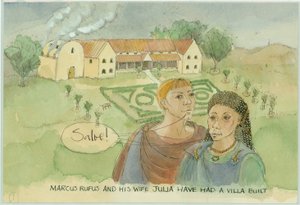 Marcus i Julia ze swoją nowo wybudowaną willą, 2003. autorstwa Judith Dobie
