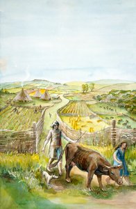 Krajobraz wiejski, 2000 pne, c1990-2010 autorstwa Judith Dobie