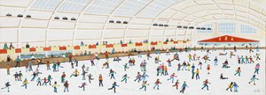 Łyżwiarstwo w Richmond, 2009 (gwasz na papierze) autorstwa Judy Joel