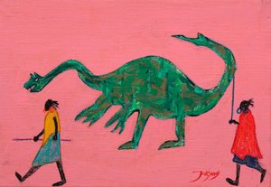 Spacer śladami prymitywnych dinozaurów autorstwa Jukyong Park