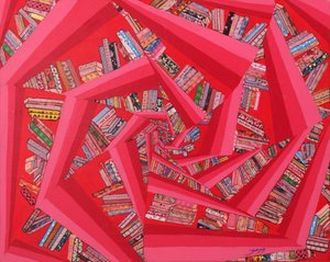 Spiralne czerwone książki autorstwa Jukyong Park
