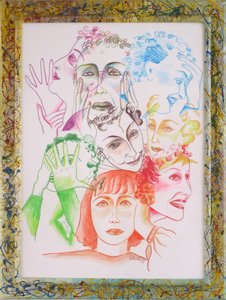 Edith Piaf II -Portret/Collage-