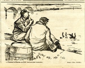 Szczery, satyryczny czarno-biały autorstwa Jules Abel Faivre