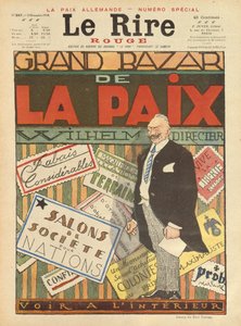 Wielki Bazar Pokoju. okładka Le Rire, 2 listopada 1918 autorstwa Jules Abel Faivre
