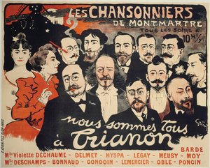 Songwriters z Montmartre, c. 1890.