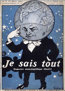 Myślenie o kuli ziemskiej - Myślenie o kuli ziemskiej - w „Je Sais Tout” z 15.03.1905 - ilustracja Jules Grun 1868-1938 autorstwa Jules Alexandre Gruen or Grun