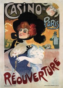 Plakat reklamujący ponowne otwarcie Casino de Paris