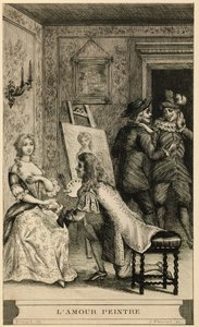 Scena miłości malarza autorstwa Jules Armand Hanriot