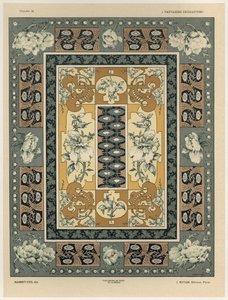 Wzory dekoracyjne, tablica 36 z "Fantaisies decoratives", rytowane przez Gillot, opublikowane przez Jules Rouam, Librairie de l