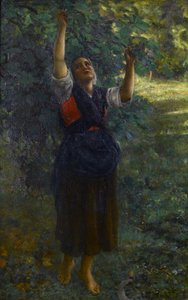 Francuski: Cueilleuse de figues autorstwa Jules Breton