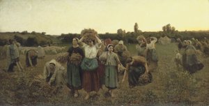 Przypomnienie o zbieraczach autorstwa Jules Breton
