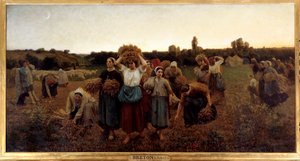 Le rappel des glaneuses Obraz Julesa Bretona (1827-1906) 1859 Nd. 0,9x1,76 m Paryż, musee d