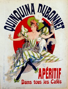 Reklama Quinquina Dubonnet „”Aperitif we wszystkich kawiarniach”””. Plakat Julesa Chereta (1836 - 1932)