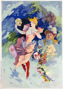 Alegoria komediowa, koniec XIX wieku (ilustracja) autorstwa Jules Cheret