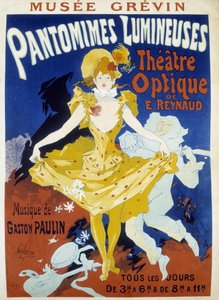 Tancerz i muzyk - plakat do świetlistych pantomim Reynauda i Paulina w muzeum Grévin autorstwa Julesa Chereta, koniec XIX wieku autorstwa Jules Cheret