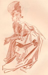 Rysunek w Sanguine, c1900 1903-1904 autorstwa Jules Cheret