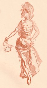 Rysunek w Sanguine, c1900 1903-1904 autorstwa Jules Cheret